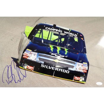 Ricky Carmichael Stock Car Racer Signed 12x18 Glossy Photo JSA Authenticated