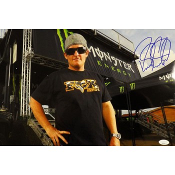 Ricky Carmichael Motor Cross Racer Signed 12x18 Glossy Photo JSA Authenticated