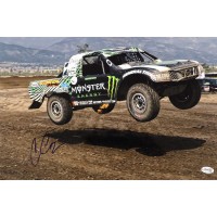 Casey Currie Off Road Driver Signed 12x18 Glossy Photo JSA Authenticated