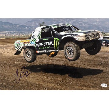 Casey Currie Off Road Driver Signed 12x18 Glossy Photo JSA Authenticated