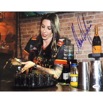 Alexis DeJoria NHRA Funny Car Driver Signed 11x14 Glossy Photo JSA Authenticated