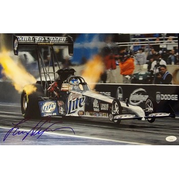 Larry Dixon NHRA Top Fuel dragster Signed 12x18 Glossy Photo JSA Authenticated