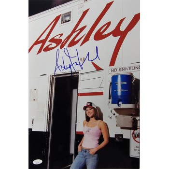 Ashley Force NHRA Driver Signed 12x18 Glossy Photo JSA Authenticated