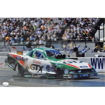 Ashley Force NHRA Driver Signed 12x18 Glossy Photo JSA Authenticated