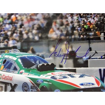 Ashley Force NHRA Driver Signed 12x18 Glossy Photo JSA Authenticated