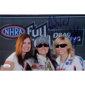 Ashley Courtney Force NHRA Driver Signed 8x12 Glossy Photo JSA Authenticated Ashley Courtney Force NHRA Driver Signed 8x12 Glossy Photo JSA Authenticated