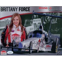 Brittany Force NHRA Driver Signed 8x10 Cardstock Promo Photo JSA Authenticated