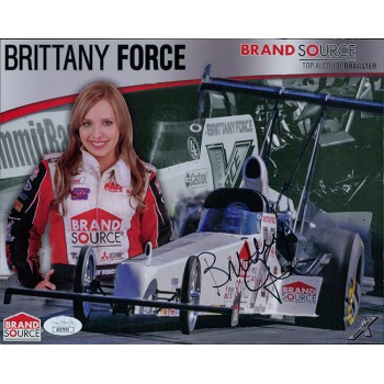 Brittany Force NHRA Driver Signed 8x10 Cardstock Promo Photo JSA Authenticated