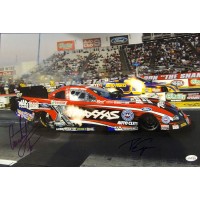 Courtney Force Ron Capps NHRA Signed 12x18 Glossy Photo JSA Authenticated