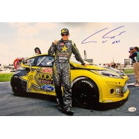 Tanner Foust Stunt Car Race Driver Signed 12x18 Glossy Photo JSA Authenticated