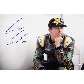 Tanner Foust Stunt Car Race Driver Signed 12x18 Glossy Photo JSA Authenticated