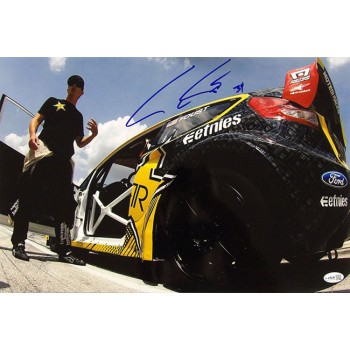 Tanner Foust Stunt Car Race Driver Signed 12x18 Glossy Photo JSA Authenticated