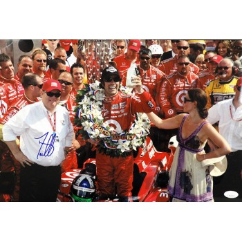 Dario Franchitti Indy Car Racer Signed 12x18 Glossy Photo JSA Authenticated