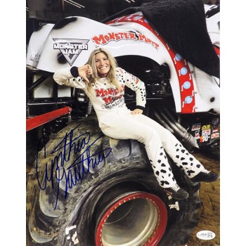 Cynthia Gauthier Monster Truck Driver Signed 11x14 Glossy Photo JSA Authentic