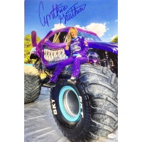 Cynthia Gauthier Monster Truck Driver Signed 12x18 Glossy Photo JSA Authentic