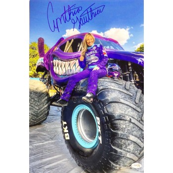 Cynthia Gauthier Monster Truck Driver Signed 12x18 Glossy Photo JSA Authentic