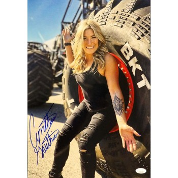 Cynthia Gauthier Monster Truck Driver Signed 12x18 Glossy Photo JSA Authentic