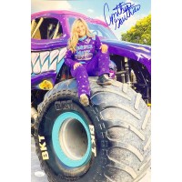 Cynthia Gauthier Monster Truck Driver Signed 12x18 Glossy Photo JSA Authentic
