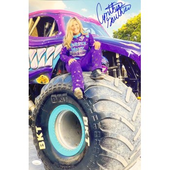 Cynthia Gauthier Monster Truck Driver Signed 12x18 Glossy Photo JSA Authentic