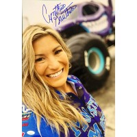 Cynthia Gauthier Monster Truck Driver Signed 12x18 Glossy Photo JSA Authentic