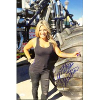 Cynthia Gauthier Monster Truck Driver Signed 12x18 Glossy Photo JSA Authentic