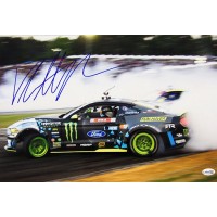 Vaughn Gittin Jr. Drifter Race Driver Signed 12x18 Glossy Photo JSA Authentic