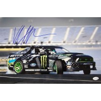 Vaughn Gittin Jr. Drifter Race Driver Signed 12x18 Glossy Photo JSA Authentic