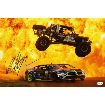 Vaughn Gittin Jr. Drifter Race Driver Signed 12x18 Glossy Photo JSA Authentic