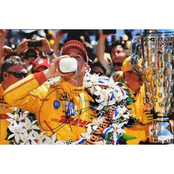 Ryan Hunter-Reay Indy Car Racer Signed 12x18 Glossy Photo JSA Authenticated