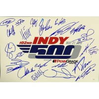 Indy 500 2018 Racers Signed 12x18 Glossy Photo By 23 JSA Authenticated Sato Daly