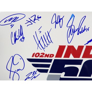Indy 500 2018 Racers Signed 12x18 Glossy Photo By 23 JSA Authenticated Sato Daly