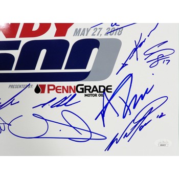 Indy 500 2018 Racers Signed 12x18 Glossy Photo By 23 JSA Authenticated Sato Daly