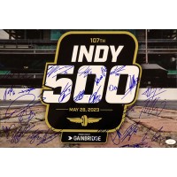 Indy 500 2023 Racers Signed 12x18 Glossy Photo By 27 JSA Authentic Power Rossi