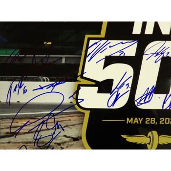Indy 500 2023 Racers Signed 12x18 Glossy Photo By 27 JSA Authentic Power Rossi