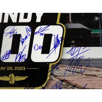 Indy 500 2023 Racers Signed 12x18 Glossy Photo By 27 JSA Authentic Power Rossi