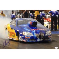 Warren Johnson NHRA Drag Racer Driver Signed 12x18 Glossy Photo JSA Authentic