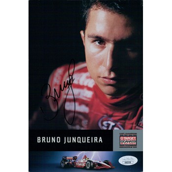Bruno Junqueira Indy Car Racer Signed 6x9 Cardstock Photo JSA Authenticated