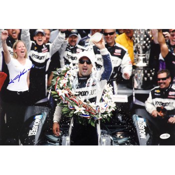 Tony Kanaan Indy Car Racer Signed 12x18 Glossy Photo JSA Authenticated