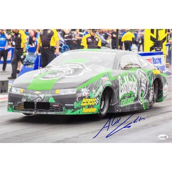 Alex Laughlin NHRA Driver Signed 12x18 Glossy Photo JSA Authenticated