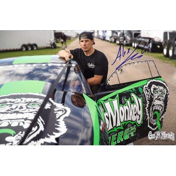 Alex Laughlin NHRA Driver Signed 12x18 Glossy Photo JSA Authenticated