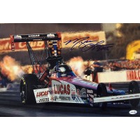Morgan Lucas NHRA Drag Racer Signed 12x18 Glossy Photo JSA Authenticated