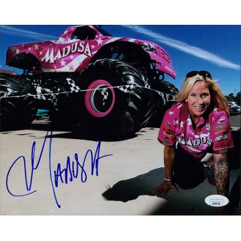 Madusa Alundra Blayze Monster Truck Driver Signed 8x10 Glossy Photo JSA Authen