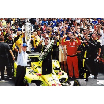 Simon Pagenaud Indy Car Racer Signed 12x18 Glossy Photo JSA Authenticated
