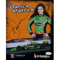 Danica Patrick IndyCar Racer Signed 8x10 Promo Cardstock Photo JSA Authenticated