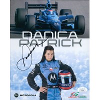 Danica Patrick CART Racer Signed 8x10 Promo Cardstock Photo JSA Authenticated