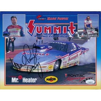 Mark Pawuk NHRA Driver Signed 8.5x11 Cardstock Promo Photo JSA Authenticated