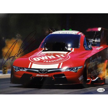 Cruz Pedregon NHRA Drag Racer Signed 11x14 Glossy Photo JSA Authenticated