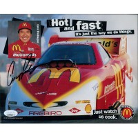 Cruz Pedregon NHRA Driver Signed 8x10 Cardstock Promo Photo JSA Authenticated Cruz Pedregon NHRA Driver Signed 8x10 Cardstock Promo Photo JSA Authenticated