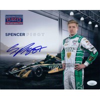 Spencer Pigot Indy Car Racer Signed 8x10 Cardstock Promo Photo JSA Authenticated Spencer Pigot Indy Car Racer Signed 8x10 Cardstock Promo Photo JSA Authenticated