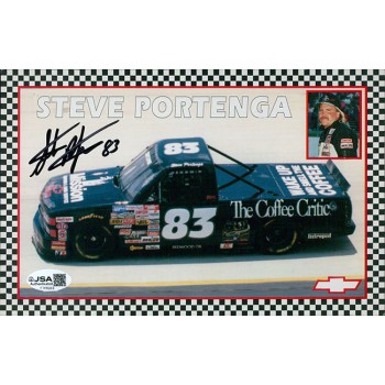 Steve Portenga NASCAR Truck Signed 5.5x8.5 Cardstock Promo Photo JSA Authentic